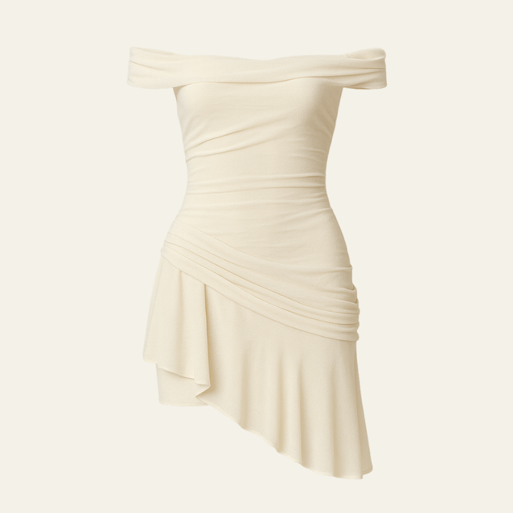The Saturnia Draped Mini Dress