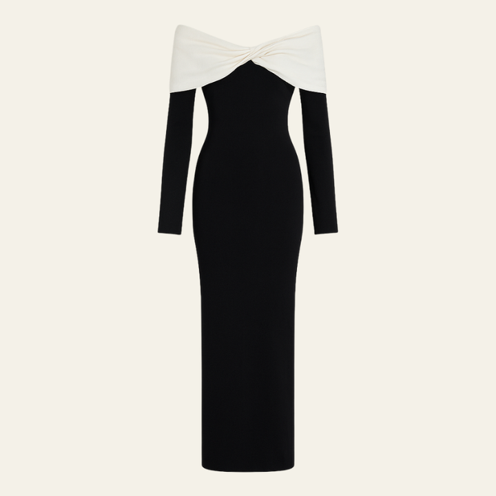 The Florence Off-Shoulder Evening Maxi Dress