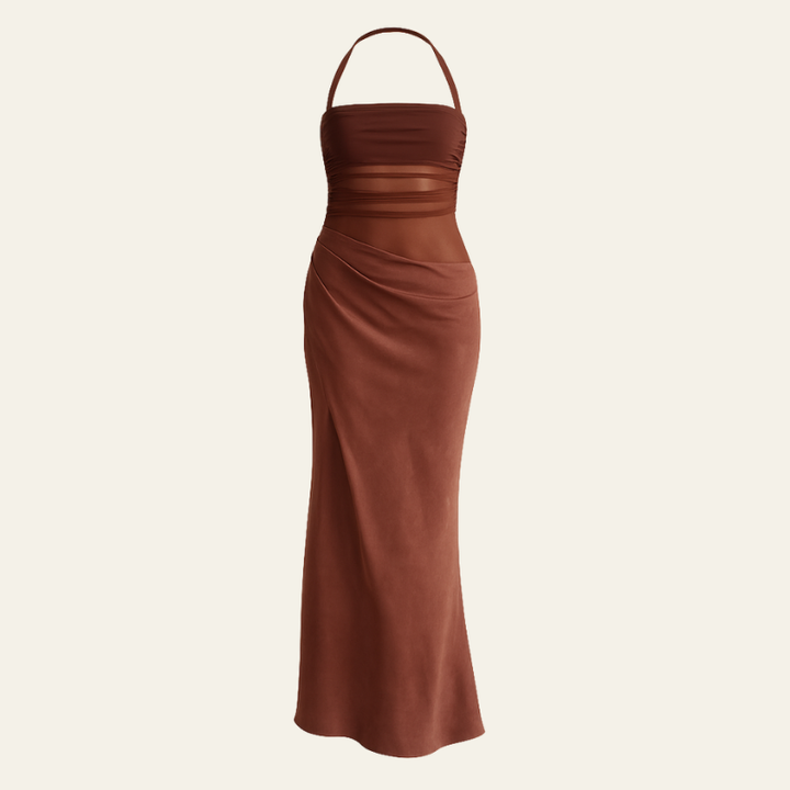 The Lisbon Draped Evening Maxi Dress