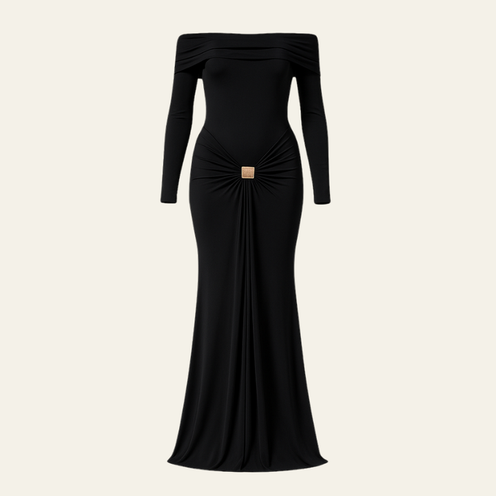 The Monaco Off-Shoulder Evening Maxi Dress