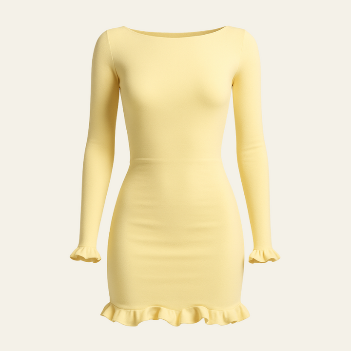 The Nice Sottile Yellow Mini Dress