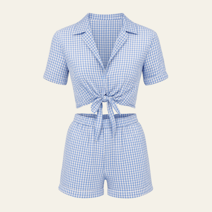 The Portofino Gingham Set