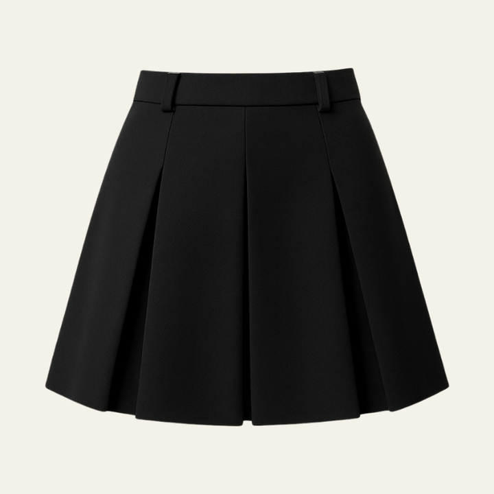 The Rinascita Black Pleated Skirt