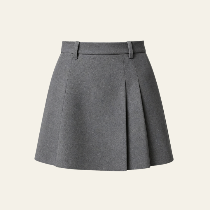 The Rinascita Grey Pleated Skirt