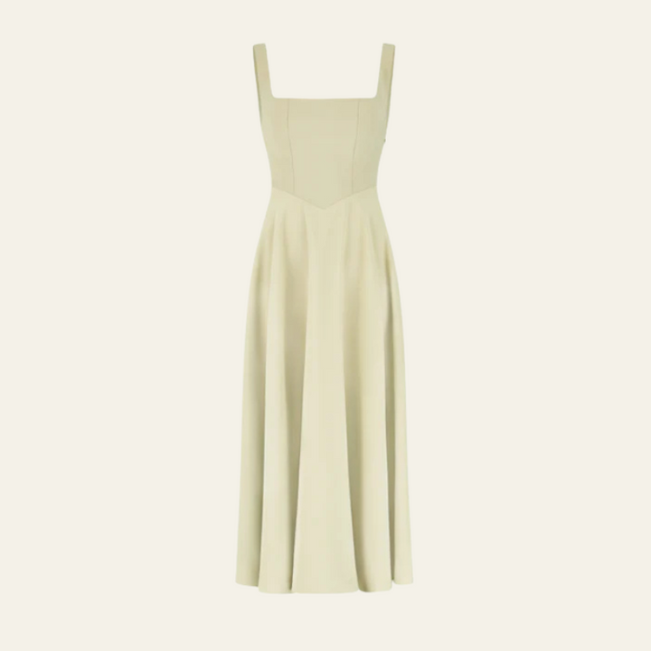 The Valencia Square-Neck Midi Dress