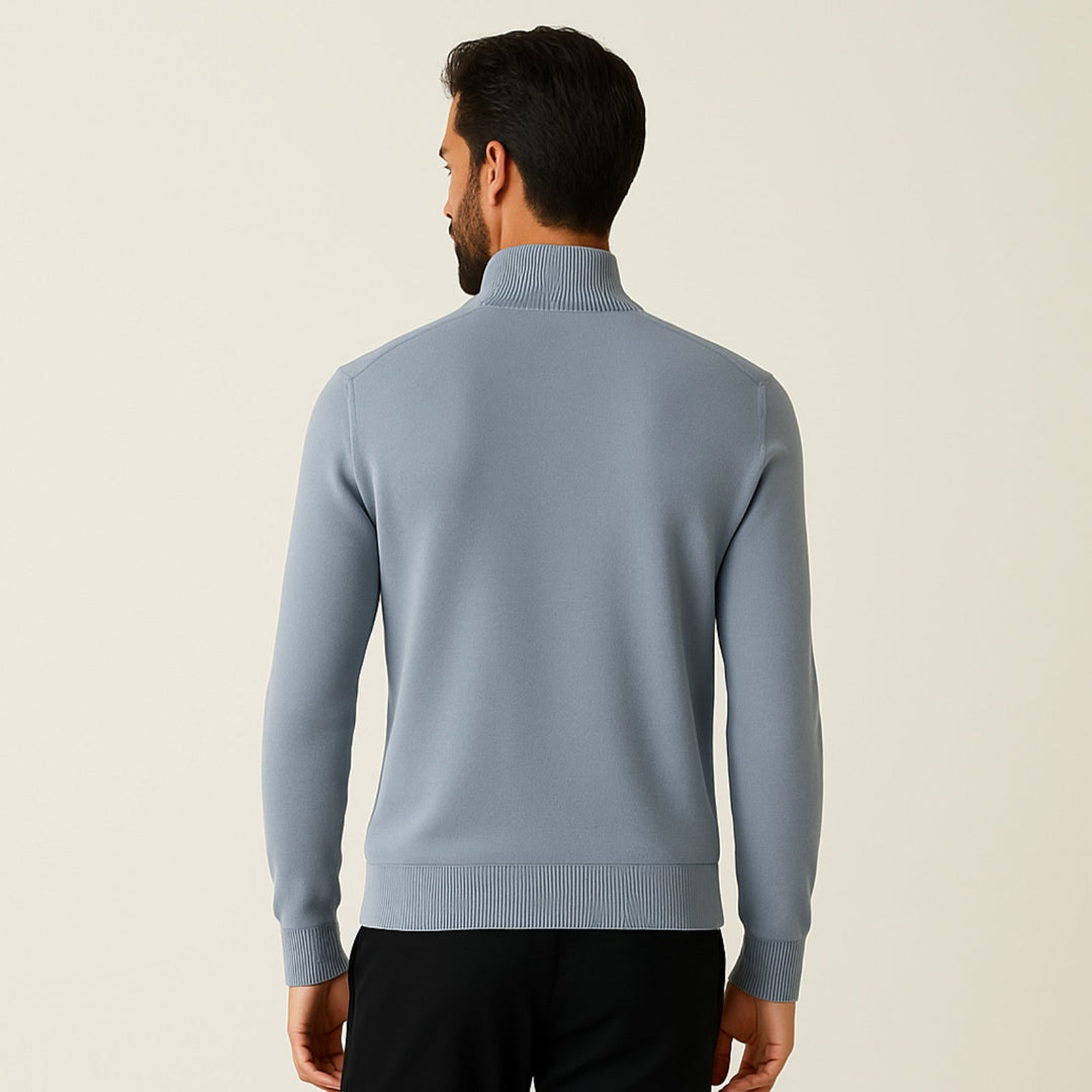 The St. Moritz Wool Quarter Zip Knit Sweater