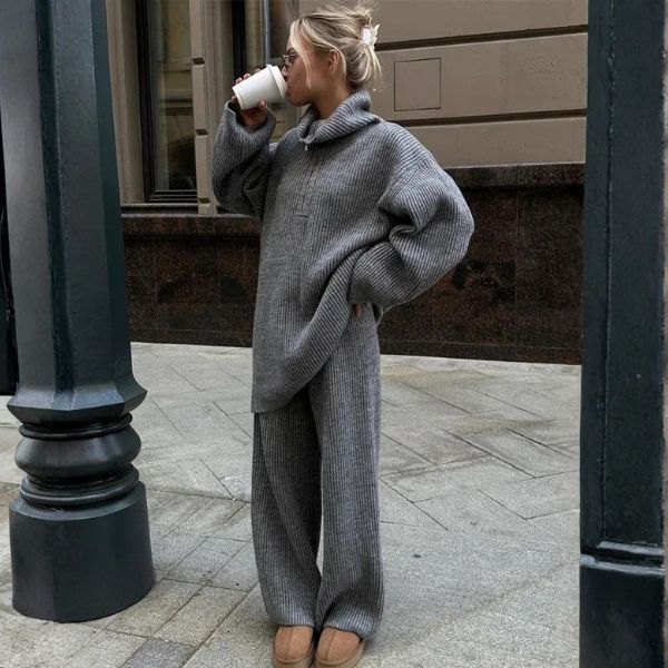The Sorrento Ribbed Knit Lounge Set