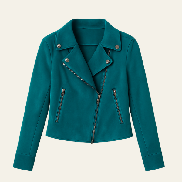 The Florence Suede Biker Jacket