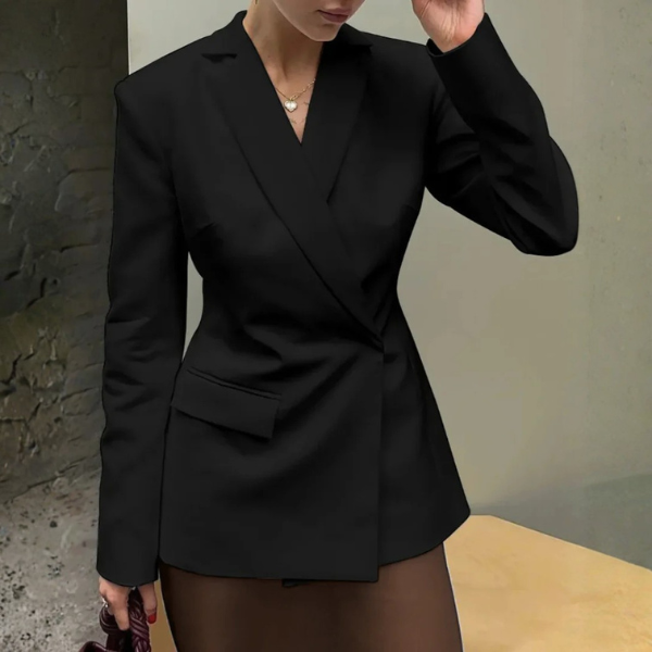 The Solene Draped Lapel Blazer