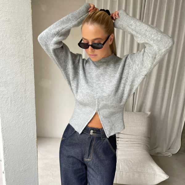 The Elara Split Hem Knit Jumper