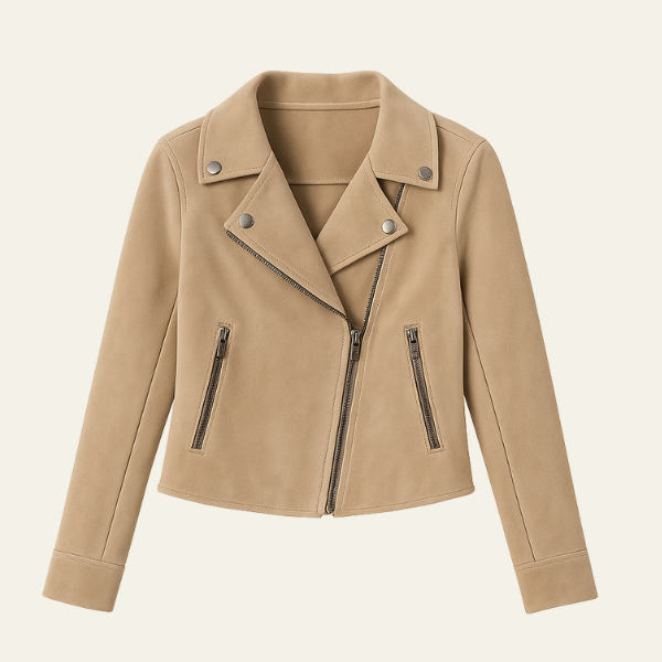 The Florence Suede Biker Jacket