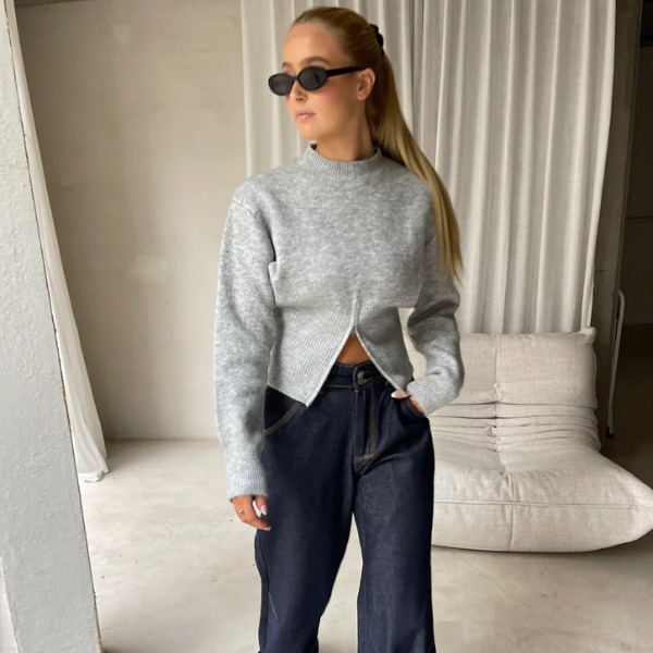 The Elara Split Hem Knit Jumper