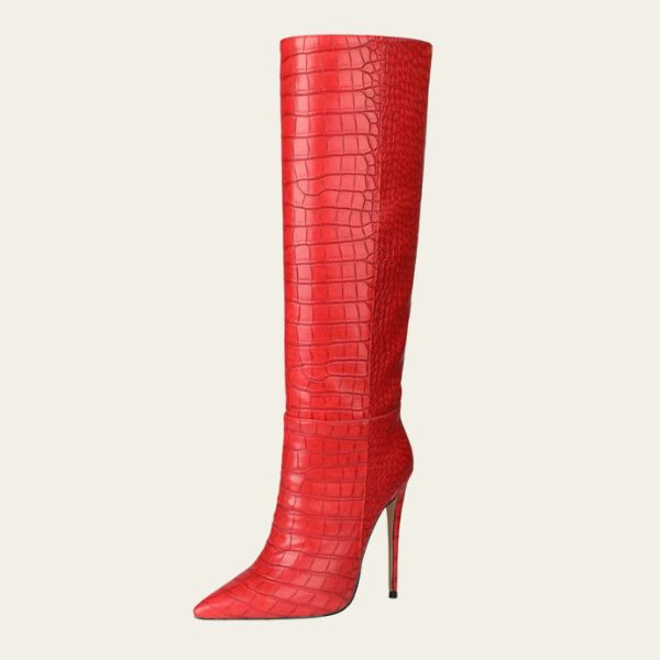 The Prague Stone Stiletto Boot