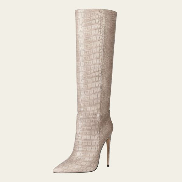 The Prague Stone Stiletto Boot