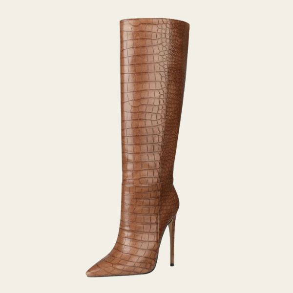 The Prague Stone Stiletto Boot