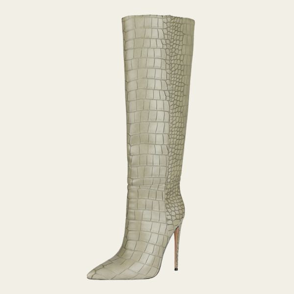 The Prague Stone Stiletto Boot